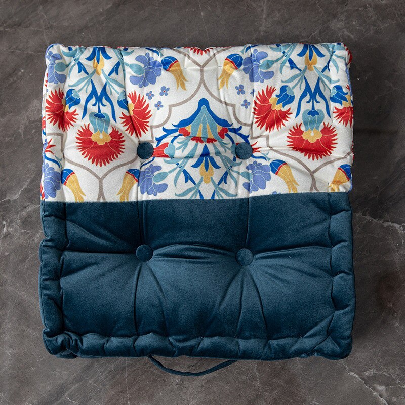 Printed Square Velvet Floor Pillows