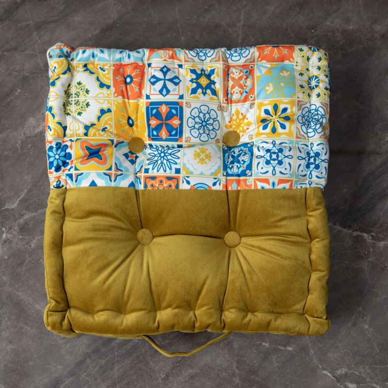 Printed Square Velvet Floor Pillows