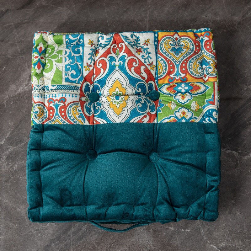 Printed Square Velvet Floor Pillows